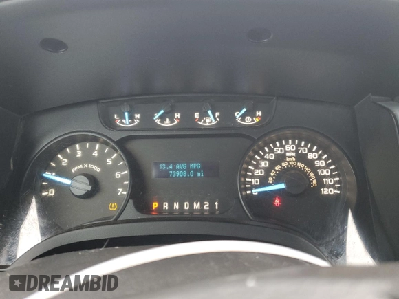 2012 Ford F-150 XL with VIN 1FTMF1EM1CKD99463, listed as a Copart auction lot 83389634 with 73,908 mi miles and Salvage title. Bid and sale history available at DreamBid. Image 9.