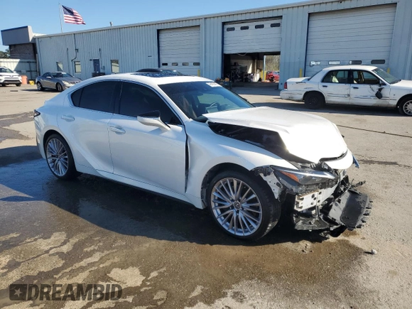 2023 Lexus IS with VIN JTHDA1D20P5123910, listed as a Copart auction lot 49429445 with 18,477 mi miles and Salvage Title. Bid and sale history available at carsss.com. Image 4.