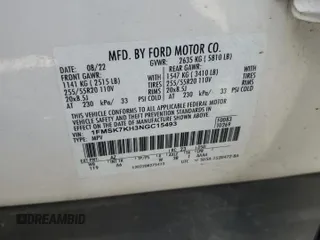 2022 Ford Explorer ST-Line с VIN 1FMSK7KH3NGC15493, выставлен на аукционе Copart как лот 59042035 с пробегом 32 965 миль миль и Списание • Salvage title. История ставок и продаж доступна на DreamBid. Изображение 13.