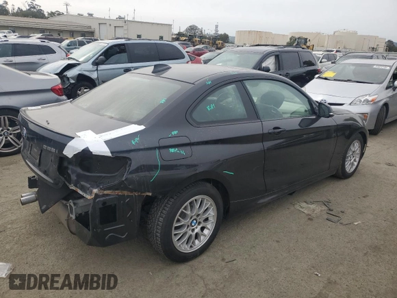 2016 BMW 2 Series 228i with VIN WBA1F9C57GV544925, listed as a Copart auction lot 44940625 with 54,982 mi miles and Salvage Title. Bid and sale history available at DreamBid. Image 3.