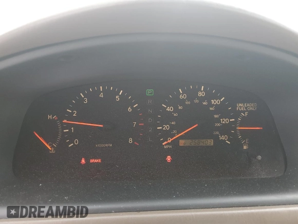 1998 Lexus ES 300 with VIN JT8BF28G4W5021187, listed as a Copart auction lot 60317445 with 258,403 mi miles and Salvage title. Bid and sale history available at DreamBid. Image 9.