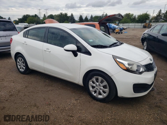 2013 Kia Rio LX with VIN KNADM4A39D6291023, listed as a Copart auction lot 69408964 with 98,709 mi miles and Salvage Title. Bid and sale history available at carsss.com. Image 4.