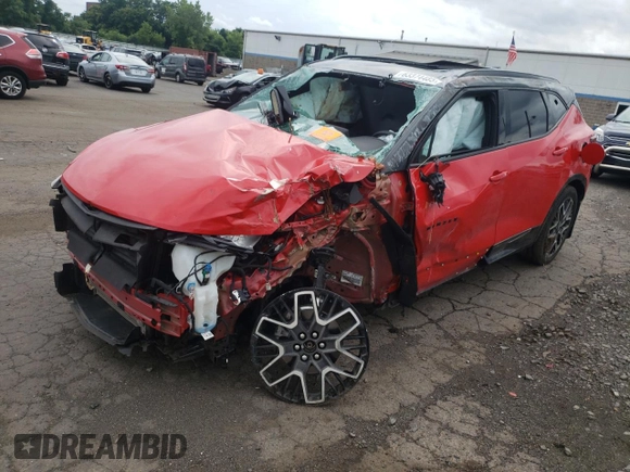 2023 Chevrolet Blazer RS с VIN 3GNKBKRS4PS162078, выставлен на аукционе Copart как лот 63374485 с пробегом Не указан миль и Списание • Salvage title. История ставок и продаж доступна на DreamBid. Изображение 1.