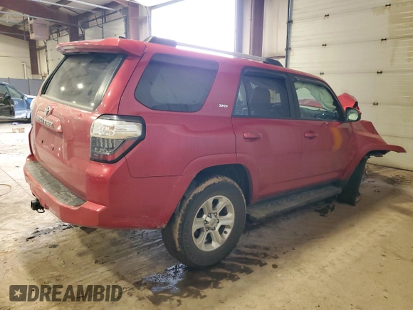 2022 Toyota 4Runner SR5 with VIN JTEMU5JR4N6019845, listed as a Copart auction lot 44859945 with 43,311 mi miles and Salvage title. Bid and sale history available at DreamBid. Image 3.