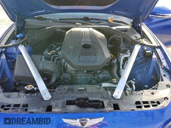 2019 Genesis G70 2.0T Advanced with VIN KMTG64LA5KU036272, listed as a Copart auction lot 77850624 with 0 mi miles and Salvage Title. Bid and sale history available at carsss.com. Image 11.