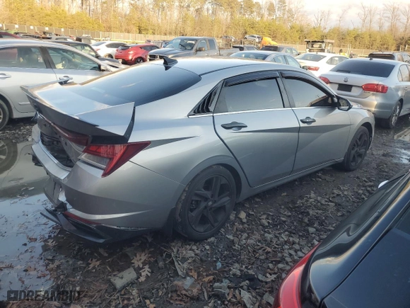 2021 Hyundai Elantra SEL with VIN 5NPLN4AGXMH022890, listed as a Copart auction lot 87130624 with 32,436 mi miles and Salvage Title. Bid and sale history available at carsss.com. Image 3.