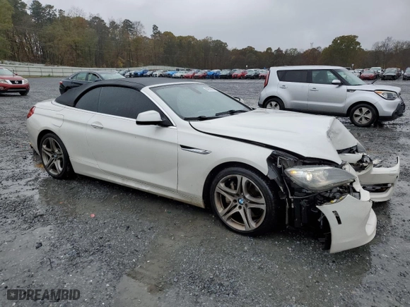 2012 BMW 6 Series 650i with VIN WBALZ3C5XCDL72984, listed as a Copart auction lot 80675974 with 99,354 mi miles and Salvage Title. Bid and sale history available at carsss.com. Image 4.