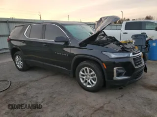 2023 Chevrolet Traverse LS with VIN 1GNERFKW6PJ302596, listed as a Copart auction lot 48978035 with Not Provided miles and Salvage Title. Bid and sale history available at DreamBid. Image 4.