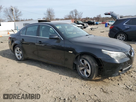 2008 BMW 5 Series 528i with VIN WBANU53588CT12038, listed as a Copart auction lot 48706625 with 143,918 mi miles and Salvage Title. Bid and sale history available at carsss.com. Image 4.