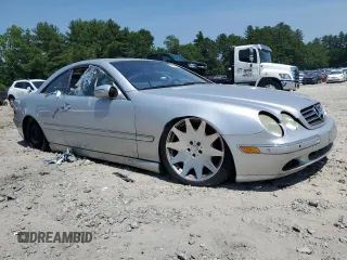 2000 Mercedes-Benz CL-Class with VIN WDBPJ75J1YA006562, listed as a Copart auction lot 59464004 with 0 mi miles and Clean Title. Bid and sale history available at carsss.com. Image 4.