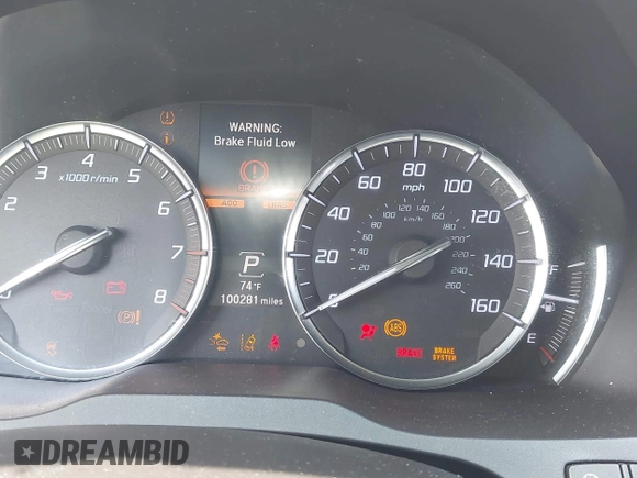 2019 Acura MDX Advance with VIN 5J8YD3H89KL001475, listed as a IAAI auction lot 42489400 with 100,281 mi miles and . Bid and sale history available at DreamBid. Image 7.