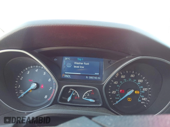 2014 Ford Focus SE with VIN 1FADP3K28EL265726, listed as a IAAI auction lot 41761931 with 86,740 mi miles. Bid and sale history available at carsss.com. Image 7.