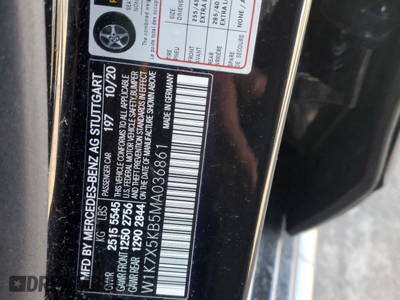 2021 Mercedes-Benz AMG GT 43 с VIN W1K7X5KB5MA036861, выставлен на аукционе Copart как лот 76140134 с пробегом 29 689 миль миль и Списание • Salvage title. История ставок и продаж доступна на DreamBid. Изображение 13.