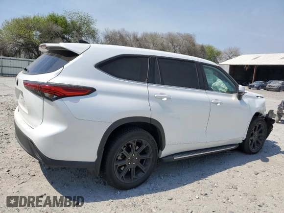 2022 Toyota Highlander L with VIN 5TDCZRAH8NS559649, listed as a Copart auction lot 48995005 with 51,958 mi miles and Salvage title. Bid and sale history available at DreamBid. Image 3.