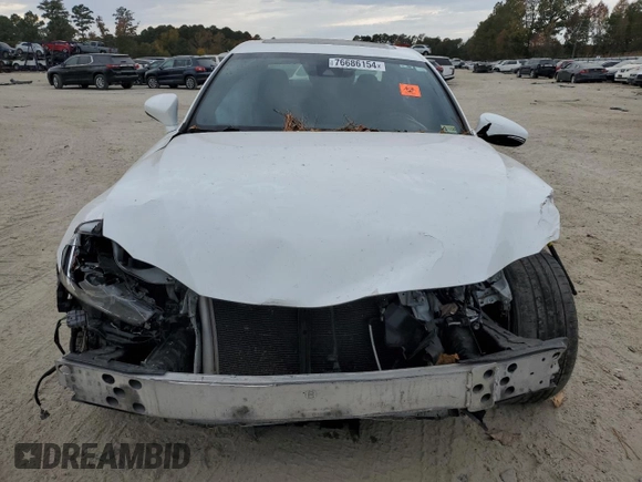 2019 Lexus IS with VIN JTHC81D22K5036347, listed as a Copart auction lot 76686154 with 75,686 mi miles and Salvage Title. Bid and sale history available at carsss.com. Image 5.