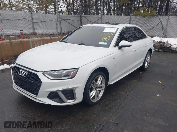 2021 Audi A4 S line Premium Plus with VIN WAUEAAF48MA014602, listed as a IAAI auction lot 41558351 with 44,229 mi miles and . Bid and sale history available at DreamBid. Image 18.