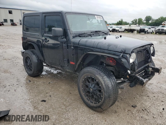 2013 Jeep Wrangler Sport with VIN 1C4AJWAG1DL538730, listed as a Copart auction lot 58784905 with 145,477 mi miles and Salvage title. Bid and sale history available at DreamBid. Image 4.