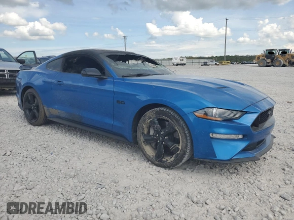 2021 Ford Mustang GT with VIN 1FA6P8CF5M5111288, listed as a Copart auction lot 54486265 with Not provided miles and Salvage title. Bid and sale history available at DreamBid. Image 4.