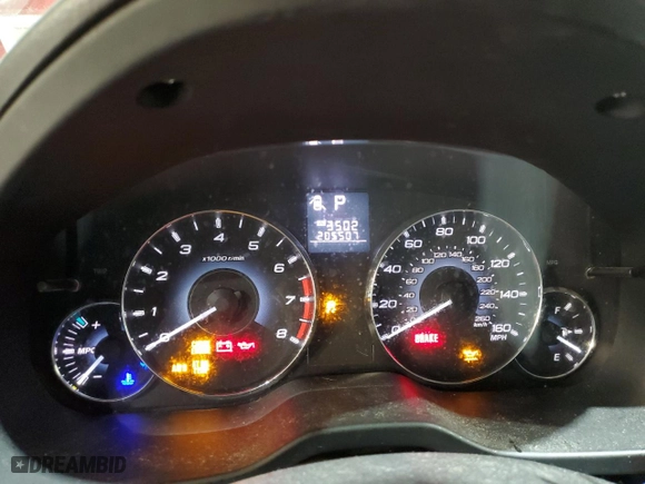 2012 Subaru Outback 3.6R Limited with VIN 4S4BRDJC2C2209680, listed as a Copart auction lot 53532655 with 205,507 mi miles and Salvage Title. Bid and sale history available at carsss.com. Image 9.
