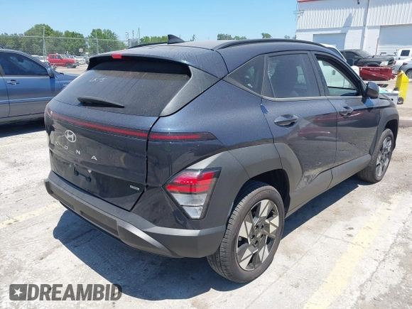 2024 Hyundai Kona SEL with VIN KM8HBCAB2RU115635, listed as a IAAI auction lot 42061412 with 16,011 mi miles. Bid and sale history available at carsss.com. Image 4.