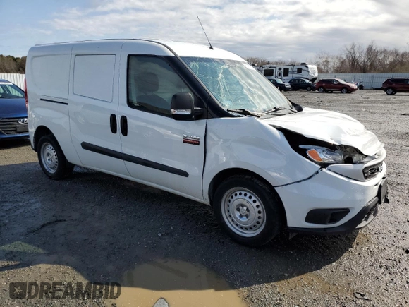 2022 Ram ProMaster City Cargo Tradesman with VIN ZFBHRFAB0N6W68559, listed as a Copart auction lot 51161655 with 57,072 mi miles and Salvage title. Bid and sale history available at DreamBid. Image 4.