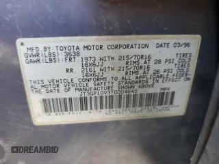 1996 Toyota RAV4 with VIN JT3GP10V3T0004645, listed as a Copart auction lot 41824105 with 237,956 mi miles and Salvage Title. Bid and sale history available at DreamBid. Image 13.