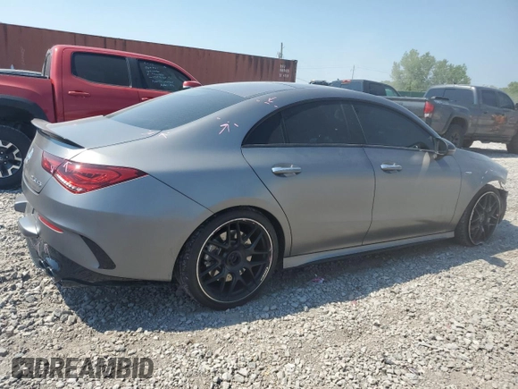 2021 Mercedes-Benz CLA 45 AMG with VIN W1K5J5DB4MN200955, listed as a Copart auction lot 57955104 with 44,136 mi miles and Salvage Title. Bid and sale history available at DreamBid. Image 3.