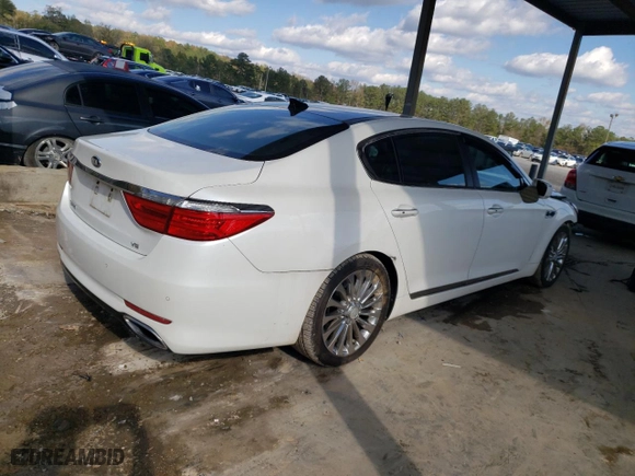 2017 Kia K900 Luxury with VIN KNALW4D4XH6036042, listed as a Copart auction lot 80763814 with 73,395 mi miles and Salvage Title. Bid and sale history available at carsss.com. Image 3.