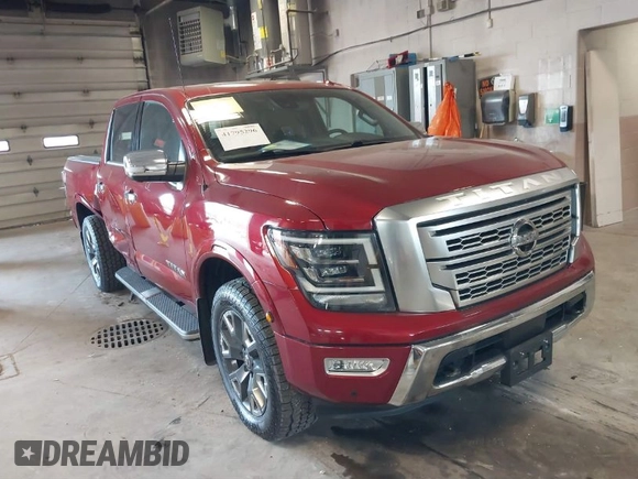 2021 Nissan Titan Pro-4X with VIN 1N6AA1ED9MN525986, listed as a IAAI auction lot 41795296 with 34,395 mi miles and . Bid and sale history available at DreamBid. Image 1.