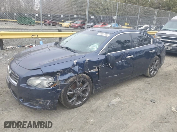 2013 Nissan Maxima S with VIN 1N4AA5AP7DC809984, listed as a Copart auction lot 44151485 with 148,625 mi miles and Non Repairable. Bid and sale history available at DreamBid. Image 1.