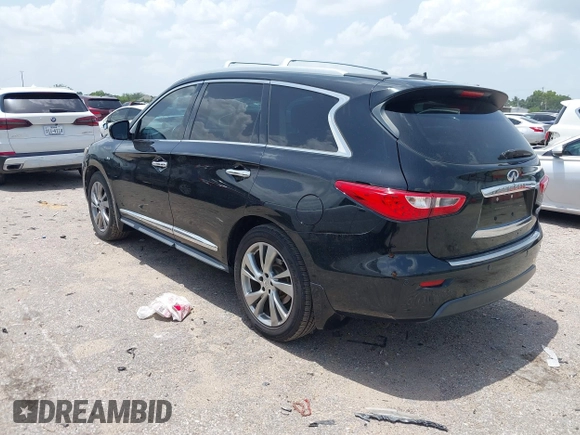 2014 Infiniti QX60 with VIN 5N1AL0MN9EC515324, listed as a IAAI auction lot 42637133 with 123,452 mi miles and . Bid and sale history available at DreamBid. Image 3.