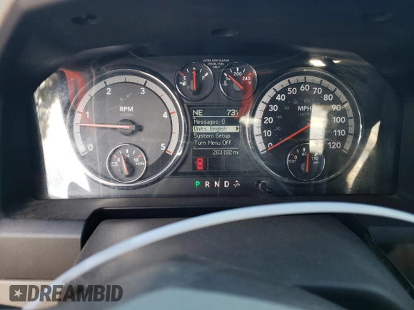 2011 Ram 2500 SLT with VIN 3D7UT2CL0BG545680, listed as a Copart auction lot 44562555 with 283,192 mi miles and Salvage title. Bid and sale history available at DreamBid. Image 9.