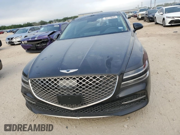 2022 Genesis G80 2.5T with VIN KMTGB4SC1NU104196, listed as a Copart auction lot 53179545 with 53,600 mi miles and Clean title. Bid and sale history available at DreamBid. Image 5.