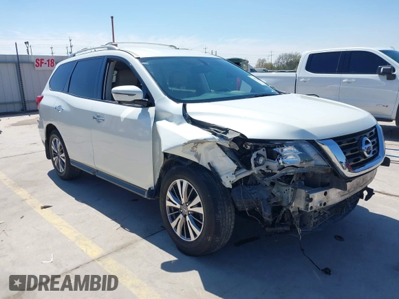 2017 Nissan Pathfinder SV z VIN 5N1DR2MM6HC687085, wystawiony jako IAAI lot #41793687 z przebiegiem 138 842 mil mil oraz . Historia ofert i sprzedaży dostępna na DreamBid. Obrazek 1.
