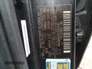 2015 Kia Optima Hybrid with VIN KNAGM4AD0F5082638, listed as a Copart auction lot 72855864 with 0 mi miles and Salvage Title. Bid and sale history available at carsss.com. Image 14.