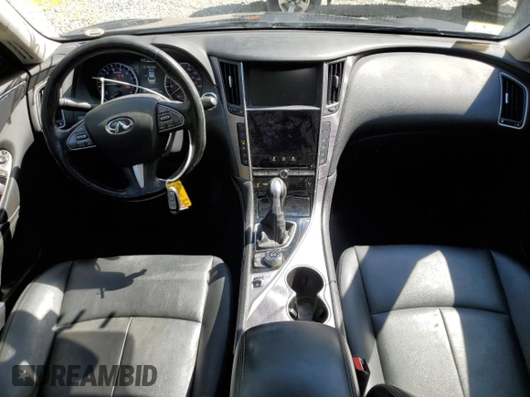 2015 Infiniti Q50 Premium with VIN JN1BV7AR1FM423058, listed as a Copart auction lot 52195215 with 94,797 mi miles and Clean Title. Bid and sale history available at carsss.com. Image 8.