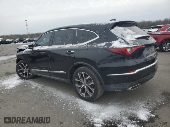 2022 Acura MDX w/Technology Package with VIN 5J8YE1H42NL005726, listed as a Copart auction lot 89049915 with 57,838 mi miles and Salvage Title. Bid and sale history available at carsss.com. Image 2.