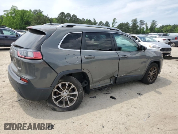 2020 Jeep Cherokee Latitude Plus with VIN 1C4PJLLB0LD653676, listed as a Copart auction lot 55921075 with 98,997 mi miles and Salvage title. Bid and sale history available at DreamBid. Image 3.