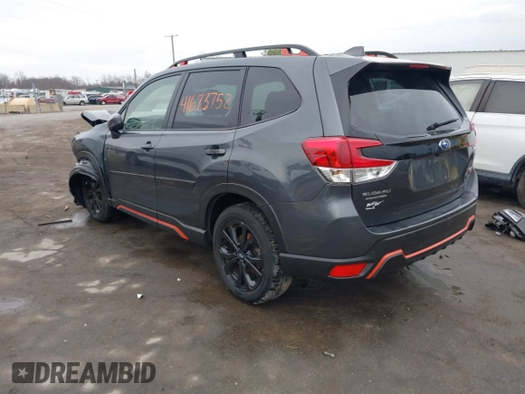 2023 Subaru Forester Sport with VIN JF2SKAJC2PH452062, listed as a IAAI auction lot 41673752 with 8,998 mi miles. Bid and sale history available at carsss.com. Image 3.
