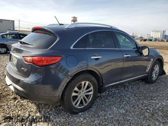 2011 Infiniti FX35 with VIN JN8AS1MW5BM140757, listed as a Copart auction lot 49504505 with 168,296 mi miles and Salvage Title. Bid and sale history available at carsss.com. Image 3.