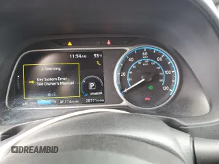 2021 Nissan LEAF SV Plus z VIN 1N4BZ1CV6MC552656, wystawiony jako Copart lot #58593635 z przebiegiem 28 771 mil mil oraz Szkoda całkowita • Salvage title. Historia ofert i sprzedaży dostępna na DreamBid. Obrazek 9.