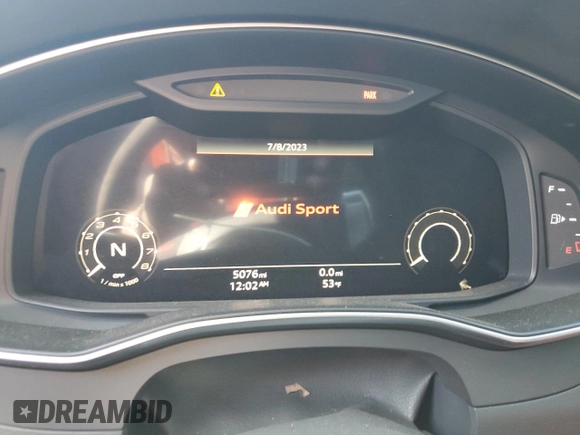 2022 Audi RS 7 z VIN WUAPCBF22NN912345, wystawiony jako Copart lot #41202044 z przebiegiem 5076 mil mil oraz Szkody całkowita. Historia ofert i sprzedaży dostępna na DreamBid. Obrazek 9.