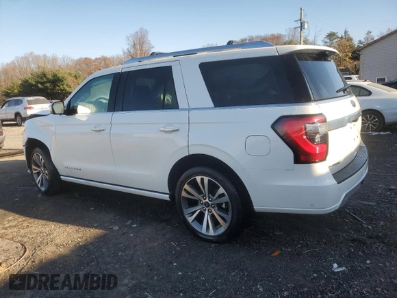 2020 Ford Expedition Platinum with VIN 1FMJU1MT8LEA63613, listed as a Copart auction lot 80118654 with 48,364 mi miles and Salvage Title. Bid and sale history available at carsss.com. Image 2.