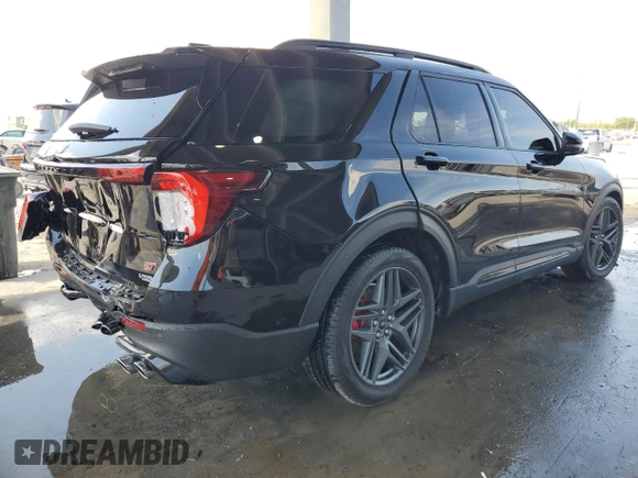 2025 Ford Explorer ST with VIN 1FMWK8GC4SGA22804, listed as a Copart auction lot 49159385 with 7,554 mi miles and Salvage Title. Bid and sale history available at carsss.com. Image 3.