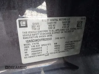 2015 Chevrolet Tahoe LS z VIN 1GNSCAKCXFR628303, wystawiony jako IAAI lot #42002698 z przebiegiem 152 141 mil mil oraz . Historia ofert i sprzedaży dostępna na DreamBid. Obrazek 9.