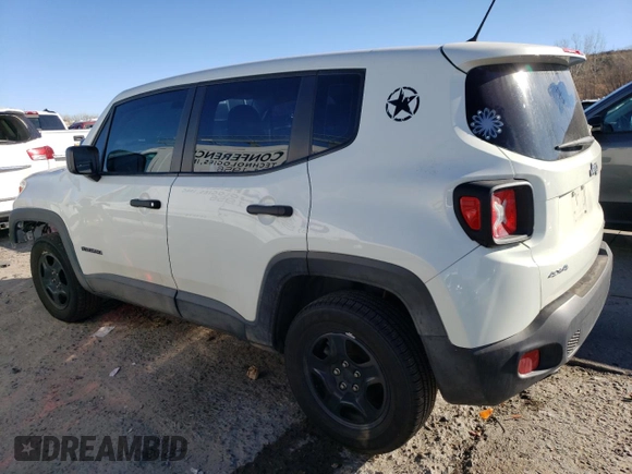 2016 Jeep Renegade Sport with VIN ZACCJBAW8GPC58926, listed as a Copart auction lot 83981934 with 62,818 mi miles and Non Repairable. Bid and sale history available at DreamBid. Image 2.