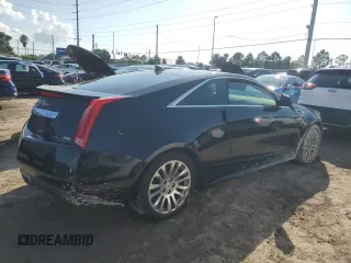 2012 Cadillac CTS Coupe Performance with VIN 1G6DL1E31C0111827, listed as a Copart auction lot 73833344 with 0 mi miles and Salvage Title. Bid and sale history available at carsss.com. Image 3.