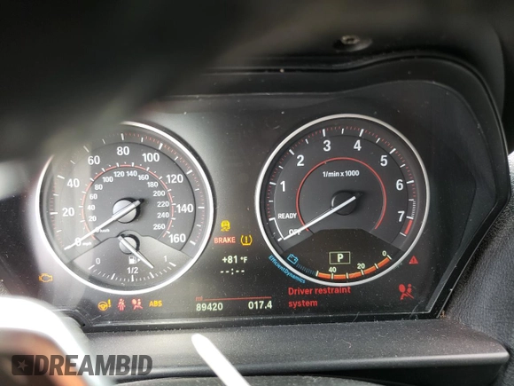 2016 BMW 2 Series M235i xDrive with VIN WBA1J9C52GV372057, listed as a Copart auction lot 71236354 with 89,420 mi miles and Salvage Title. Bid and sale history available at carsss.com. Image 9.