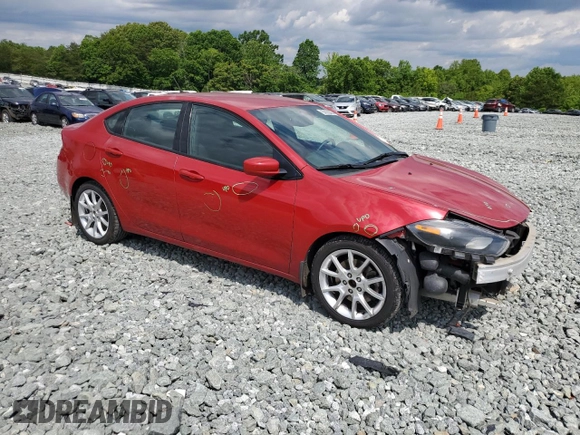 2013 Dodge Dart Rallye with VIN 1C3CDFBAXDD103293, listed as a Copart auction lot 55806865 with 85,846 mi miles and Salvage title. Bid and sale history available at DreamBid. Image 4.