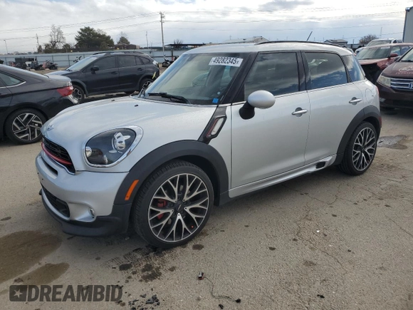 2016 MINI Countryman John Cooper Works with VIN WMWXD1C52GWT97652, listed as a Copart auction lot 49282345 with 51,983 mi miles and Salvage Title. Bid and sale history available at DreamBid. Image 1.